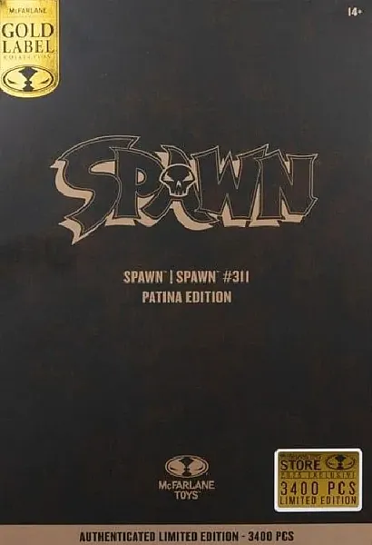 SPAWN ACTION FIGURE SPAWN #311 PATINA EDITION (GOLD LABEL) 19 CM